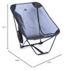 iClimb Low Ultralight Compact Camping Folding Chair with Side Pocket and Carry Bag (Black Mesh) view 3