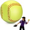 Arrowbash 1 Pack Softball Pitching and Throwing Spin Trainer 12 Inch Softball Training Equipment Pitcher Overhand Thrower Training Aid Leather Ball with Raised Stitched Seams for Softball Practice view 1