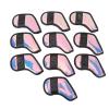 Tyenaza 10PCS Golf Club Head Covers, PU Fabric Surface Stylish Impact Proof Scratch Proof Golf Iron Covers Set for Golf Clubs(Black) view 1