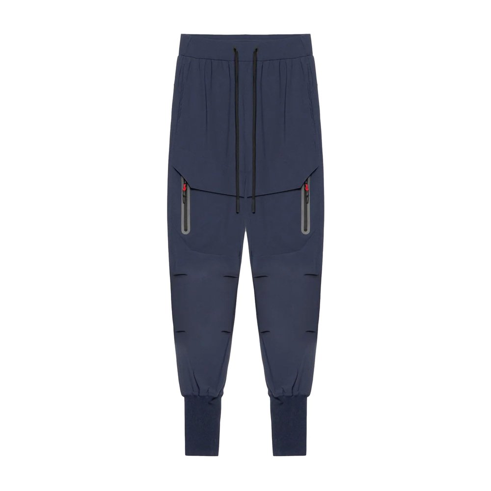 Maiyifu-GJ Men's Multi-Pockets Drawstring Cargo Pants Quick-Drying Lightweight Hiking Sweatpants Casual Athletic Trousers (Dark Blue,Medium)