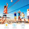 YUXUXU Professional Volleyball Net Outdoor Heavy Duty, All Weather Enhanced, Extended Stainless Steel Cable, Extra Thick Borders, Indoor Outdoor Volleyball Net- 32x3FT, Red Whie and Blue (Net Only) view 3