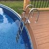 Dock Swim Step Ladder Polished Stainless Steel Pontoon Boat Ladder 4 Steps Fold Up, Floating Dock/Skiff/Inboard Boarding Ladders with Handrails, Slip-Proof Tread view 4