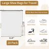 20 Pack Shoe Bags for Travel, 15.7" x 11.8" Clear Travel Shoe Bags for Packing, Large Waterproof Portable Drawstring Travel Shoe Storage Bag Travel Essentials Women for and Men view 2