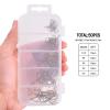 Fishing Hooks 120/50pcs High Carbon Steel Treble Fishing Hooks Blank Hard Lure Round Bent Triple Artificial Lure Fishhooks Set with Box Fishing Tool Kit Fishing Supplies (Size : 50pcs Tea Hook) view 4