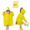 SIQITECHNO Kids Dinosaur Raincoat Hoodie for Boy Girl Windproof Waterproof Children Rain Poncho Cartoon Rain Jacket for 2-5 Years view 1