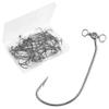 Drop Shot Fishing Hooks, 40pcs in-line Drop Shot Rig Hooks and Swivel Soft Plastic Worm Hooks High Carbon Steel Fishing Hooks for Bass, Perch Fishing Size 2/0, 3/0, 4/0 (3/0-40pcs) view 1