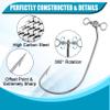Drop Shot Fishing Hooks, 40pcs in-line Drop Shot Rig Hooks and Swivel Soft Plastic Worm Hooks High Carbon Steel Fishing Hooks for Bass, Perch Fishing Size 2/0, 3/0, 4/0 (3/0-40pcs) view 3