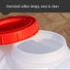 WAZHOU Large-Capacity Food-Grade Plastic Large Horizontal Rectangular Tank Thickened Outer Tank Household Water Tank Lid White Water Tank(50L) view 3