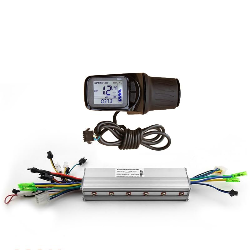 250W-350W Brushless Controller with LCD Panel Throttle for Dual Motor Drive Scooter Bike (S886, 60V 350W)