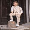 Toddler Suits for Weddings Boys Formal Suit Set Boys Tuxedo Suit Champagne 4Pc Size 3 view 3