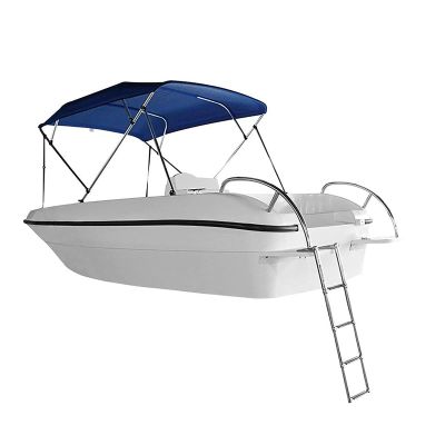 ZARUX Stainless Steel Boat Ladder Swimming Pool Stainless Steel Boat Ladders 4 Steps, Folding Telescoping Swim Step Ladder with Non-Slip Pedal, for Yacht/Swimming Pool, Easy to Install, KCBW3001348
