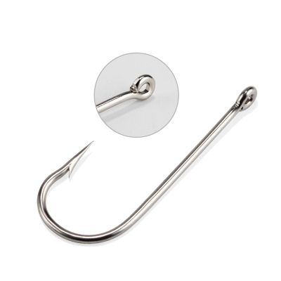Fishing Hooks Round Nickel Big Ringed Sea Hook 100Pcs/Box Hooks for Jigging Carp Fishhook Fishing Tackle 10#-20# Fishing Tool Kit Fishing Supplies (Color : A, Size : N15)