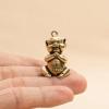 SHIDXIB 2Pcs Brass Lucky Pig Twelve Zodiac Cute Lying Pig Keychain Pendant Bag Pendant Small Copper Ornament view 3