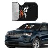 Leukemia Awareness Month Car Windshield Sunshade Foldable Windshield Visor for Most Car Sedan Truck SUV Car Windshield Visor Blocks Uv Rays and Heat view 3