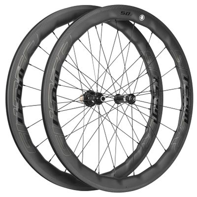 Superteam Carbon Fiber Road Bike Wheels 700c Tubeless Wheelset Rim V Brake Matte Finish, 50mm Depth 25mm Width Straight Pull Hub Fit for 8/9/10/11 Speed