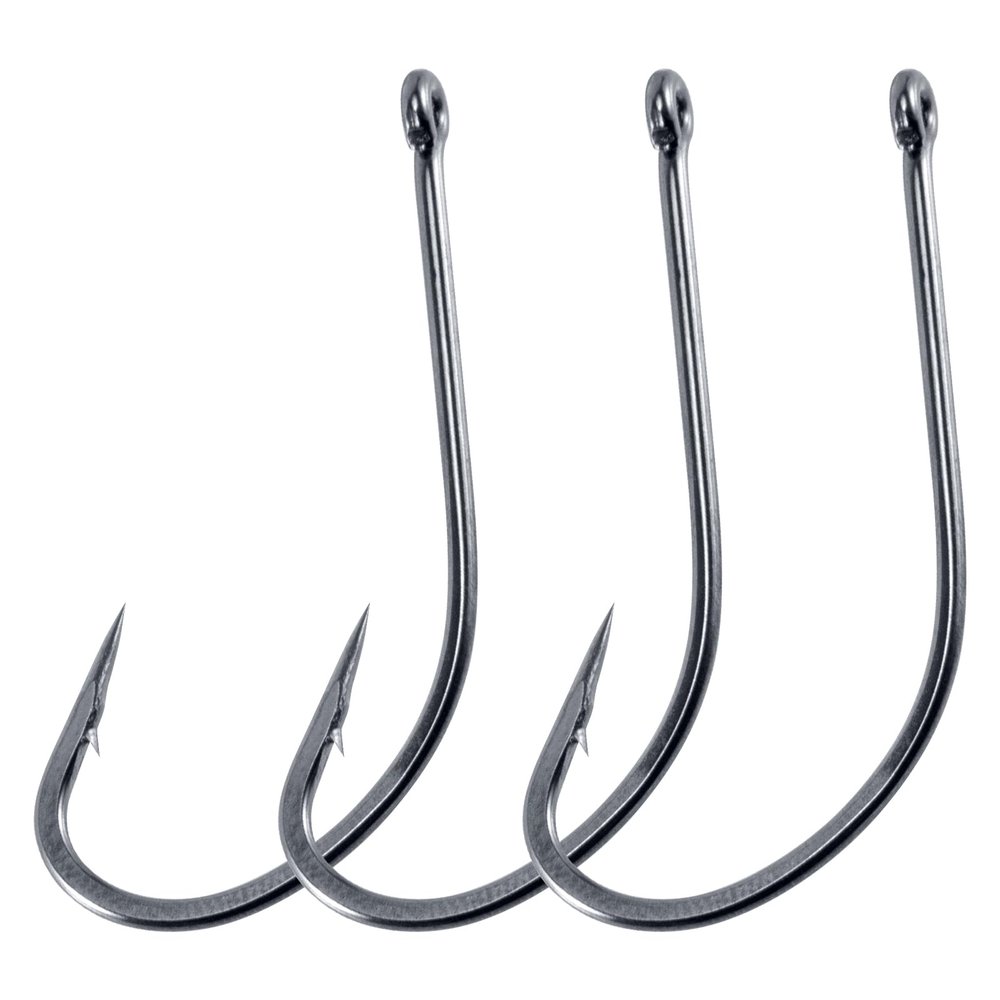 Dr.Fish 100 Pack Fly Hooks Streamer Stinger Wide Gap, Offset Saltwater Bass Fly Tying Hooks Wooly Bugger Clouser Minnow #10