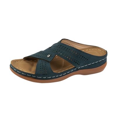 JYSwoshoe Orthopedic Sandals for Women,Arch Support Sandals for Women Summer Dressy Casual Summer Beach Slide Sandals Breathable Open Toe Wedge Sandals Comfortable Indoors Outdoors Slip On Slipper