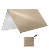 ESJAYING Portable Tarp, Multifunctional Outdoor Camping Traveling Awning, Shelter Rain Tarp, Tent Footprint for Hiking, Backpacking, Hammock, Beach view 1