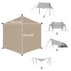 ESJAYING Portable Tarp, Multifunctional Outdoor Camping Traveling Awning, Shelter Rain Tarp, Tent Footprint for Hiking, Backpacking, Hammock, Beach view 3