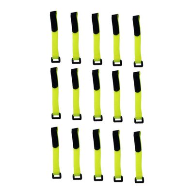 Angoily 15pcs Hook and Strap for Lightweight Fastening Straps for Bike Wheel Binding and Organizing Cords Tape