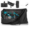 Folding Bike Travel Bag,Heavy Duty 840D Transport Bicycle Storage Carry Bag with Strong Webbing for 26-29 in Mountain 700C Road Bike MTB,Portable Folding Cycling Bags Waterproof for Airplane Shipping view 1