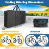 Folding Bike Travel Bag,Heavy Duty 840D Transport Bicycle Storage Carry Bag with Strong Webbing for 26-29 in Mountain 700C Road Bike MTB,Portable Folding Cycling Bags Waterproof for Airplane Shipping view 2