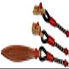 WeavingCraft Premium Quality Rawhide Rope with Red Leather Hand Braided Knots - Ideal for Horse Tack, Romal Reins, and Ranch Riding (Black) view 3