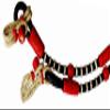 WeavingCraft Premium Quality Rawhide Rope with Red Leather Hand Braided Knots - Ideal for Horse Tack, Romal Reins, and Ranch Riding (Black) view 4