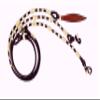 WeavingCraft Hand-Braided Chestnut/Cherry Rawhide Rope Romal Reins with Plain Natural Leather Knots- Premium Horse Tack for Ranch Riding view 2