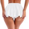Mini Skirt Athletic Butterfly Shorts for Women Gym Yoga Workout Booty Dance Hot Pants Golf Tennis Skirts White L view 2