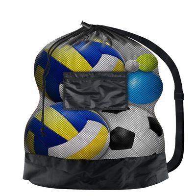 BROTOU 1/2/4/6PCS Sports Mesh Bag Sports Equipment Bag Heavy Duty Drawstring Bags Sport Balls Bags for Beach, Travel, Gym, Swimming, Camping Gear with Shoulder Strap