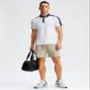 Soothfeel Men's Running Shorts with Zipper Pockets 9"/ 7"/ 5" Lightweight Quick Dry Basketball Gym Workout Athletic Shorts for Men (Khaki, L) view 3
