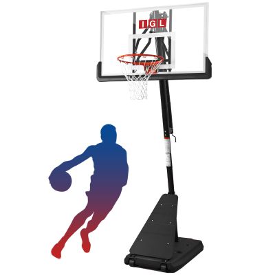 IGL Basketball Hoops Outdoor 52 Inch, 7.5-10FT Adjustable & Portable Goal