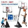 IGL Basketball Hoops Outdoor 52 Inch, 7.5-10FT Adjustable & Portable Goal view 2