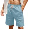 SWJGLITTR Mens Linen Casual Shorts Drawstring Summer Beach Short Pants Lightweight with Pockets and Elastic Waist Shorts (Blue,XX-Large) view 1