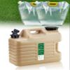 5 Gallon Water Jug and 2.6Gal Collapsible Water Bag Set of 2,BPA Free Thickened Water Storage Containers,Leak-Proof Warm Sand Portable Emergency Water Tank for Outdoors Hiking,Hurricane view 1
