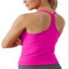 MathCat Seamless Workout Tank Tops for Women with Built in Bra, Spaghetti Strap Padded Gym Tops, Racerback Sports Athletic Slim Yoga Shirts Camisole Hot Pink view 1