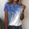 Western Tops For Women,Womens Fitted Tshirt Womens Summer Clothes Womens Business Tops Teacher Shirts For Women Shirts Women Tops For Women(L,Blues) view 2