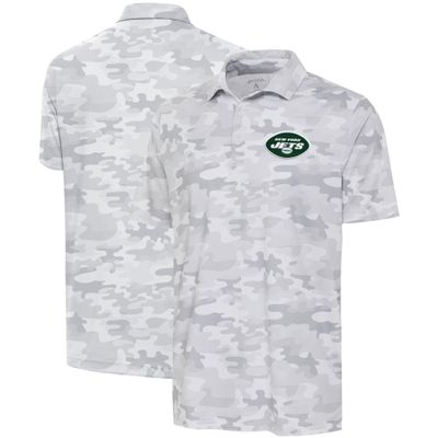 Antigua Men's White New York Jets Collide Polo, 3X-Large