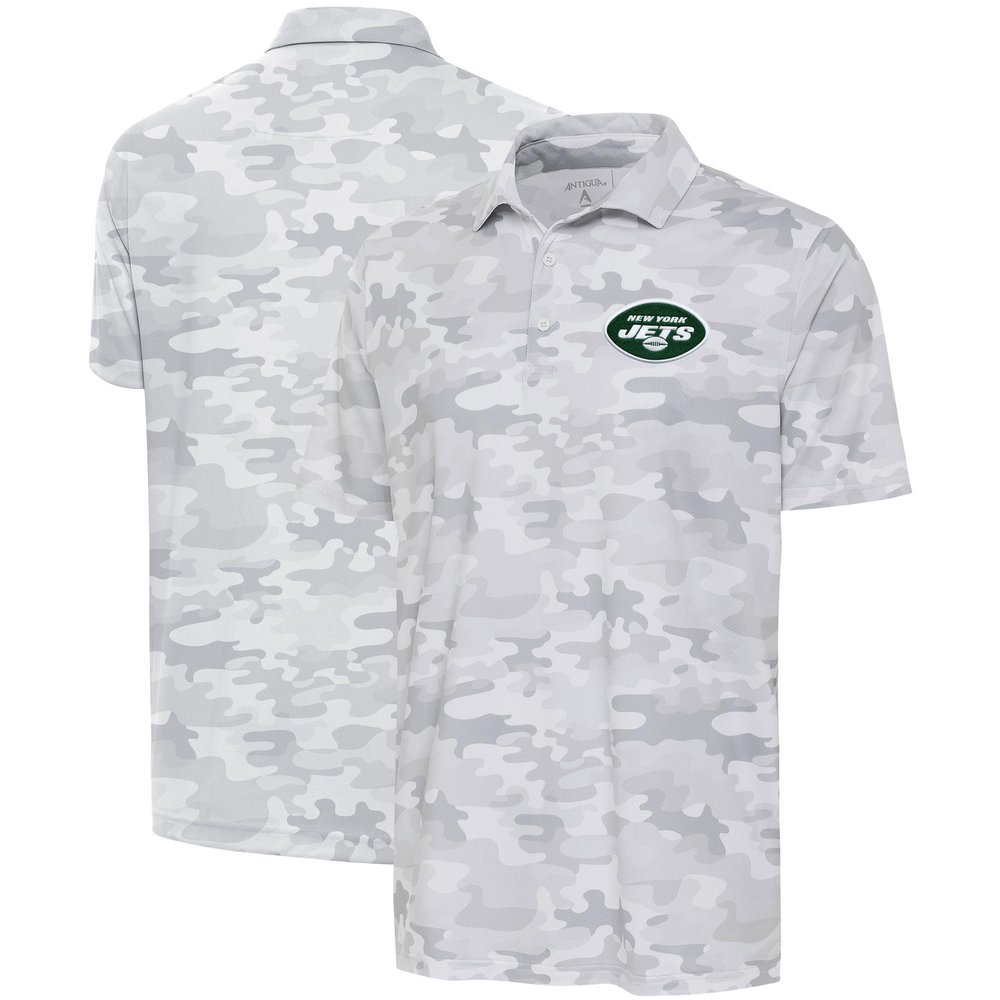 Antigua Men's White New York Jets Collide Polo, 3X-Large