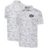 Antigua Men's White New York Jets Collide Polo, 3X-Large view 1