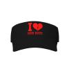 I Love Her Butt Visor Adjustable Sun Visor Hat Unisex-Adult Golf Visor Summer Beach Hats Athletic Empty Top Black view 1