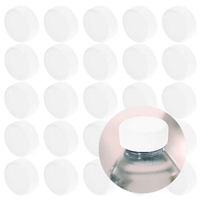 100Pack White Plastic Bottle Caps, 38mm (1.53") Replacement Lids, Leak-Free Screw-on Caps for Juice, Milk, Water Bottles Tops and Diy Crafts