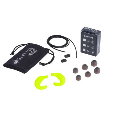 Beretta Mini Headset E2 32db SNR Soft Silicone Ergonomic Shooting Noise Protection, Yellow Fluo