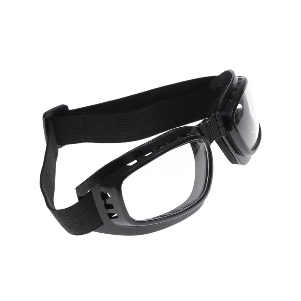 BESPORTBLE Outdoor Protective Snowboard Strap -uv and -fog Coating for Skiing Cycling Motorcycle Riding and Dirt Biking Black Frame Transparent Lens