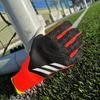 GJPWAKWM Soccer Goalkeeper Gloves Goalie Training Gloves Strong Grip Anti-Slip and Breathable for Adults and Children (Black red,6) view 2
