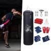 QSTDGVPW Premium Boxing Set with Gloves and Hanging Bag for Home Gym, Black 120cm view 2