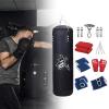 QSTDGVPW Premium Boxing Set with Gloves and Hanging Bag for Home Gym, Black 120cm view 4