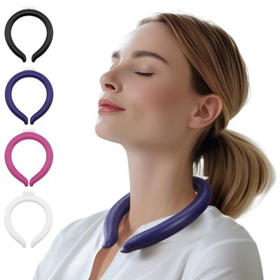Magic Gel Neck Ring Coolers - Wearable Neck Cooling Ice Pack - Reusable Cool Body Cooler Tube - Cold Gel Wrap Ice Packs for Necks - Perfect for Athletes or Outdoor Workers - Navy