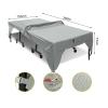 Colaxi Table Tennis Table Cover Ping Pong Table Cover Outdoor Water Resistant Protective for Flat Pingpong Table for Ping Pong Table, Gray view 4